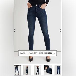 Madewell 10” high rise skinny 25 Tall